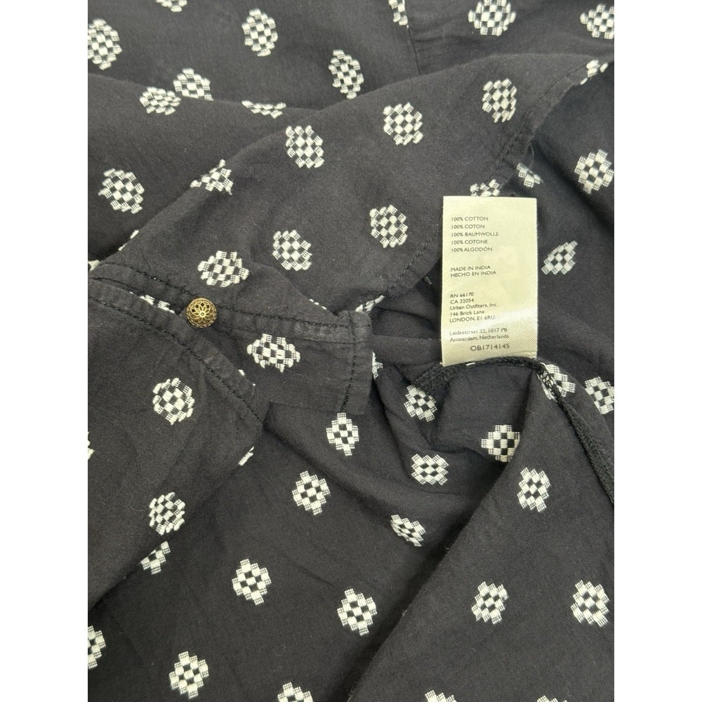Anthropologie Pilcro Blouse XL Black Boho Cottagecore Prairie Top Romantic Folk - Picture 12 of 12